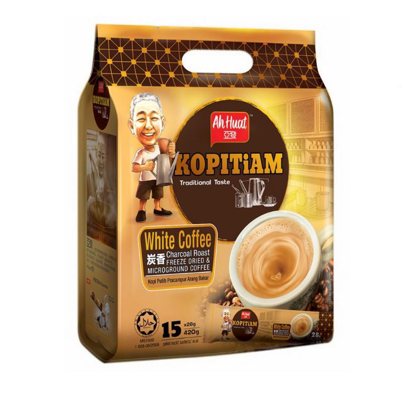 

AH HUAT Kopitiam White Coffee Charcoal Roast Malaysia (15 sachet)