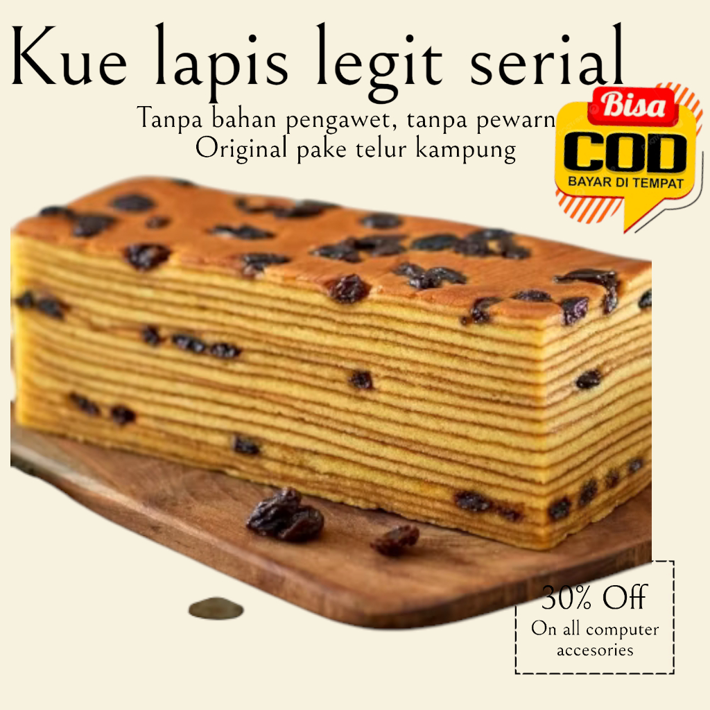 

Kue Lapis legit Super kas lapis legit telur kampung 17 x 17 di jamin halal