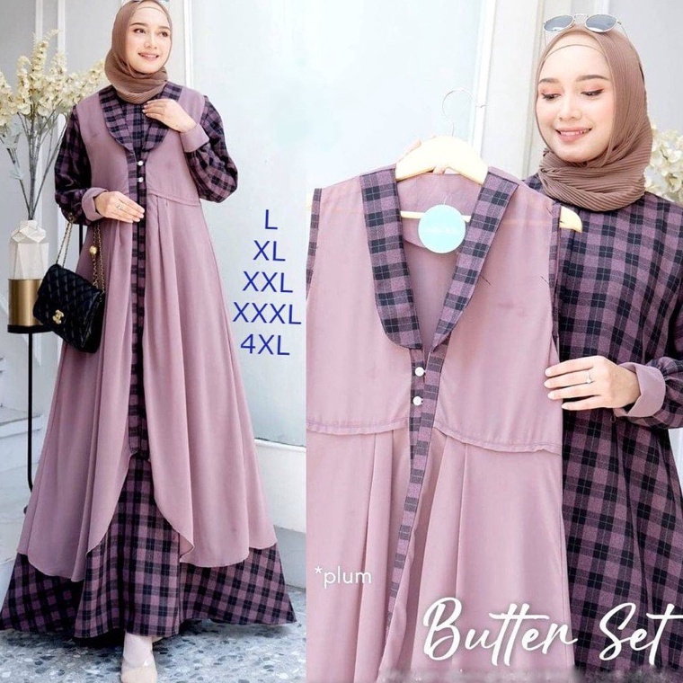 Dijamin Irit gamis jumbo ld 14 set outer mariska gamis wanita terbaru kekinian