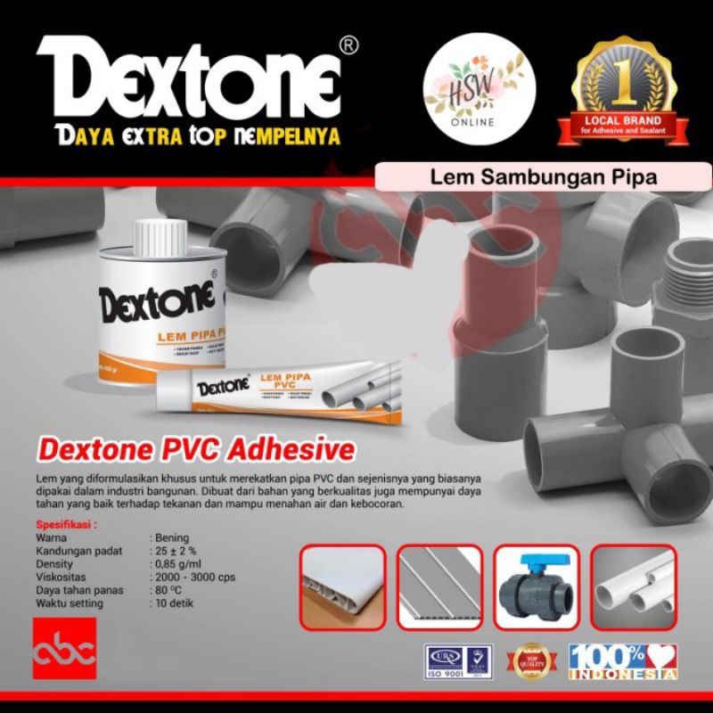 Lem Pipa Air PVC Dextone Lem Sambungan Air Murah Anti Bocor Fitting