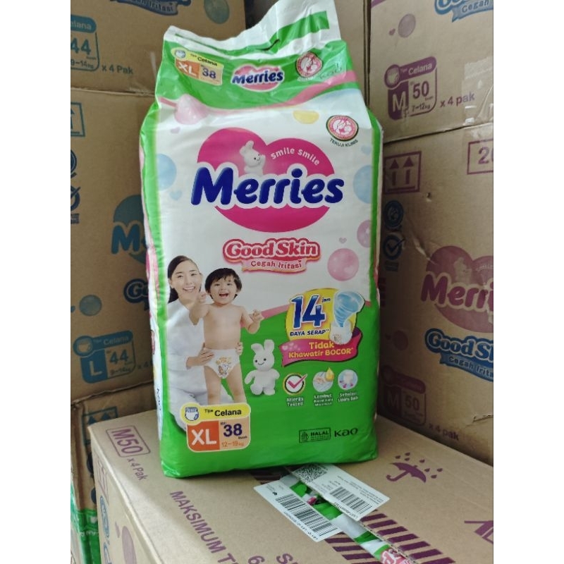MERRIES PANTS GOOD SKIN XL38 POPOK BAYI MERRIES UKUR XL ISI 38 MERRIES JUMBO MERRIES SUPER JUMBO XL3
