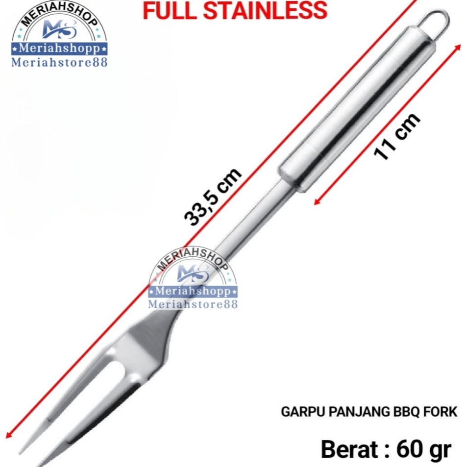 Model Spesial  BBQ FORK Garpu JUMBO Panjang 35 cm Pemanggang Roti Bakar Burger Steak Tusuk sate dagi