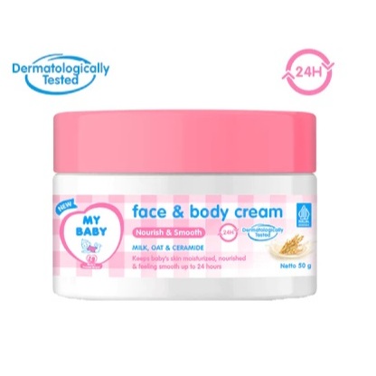 MY BABY Face & Body Cream Nourish & Smooth 50 GR | My Baby Face & Body Cream