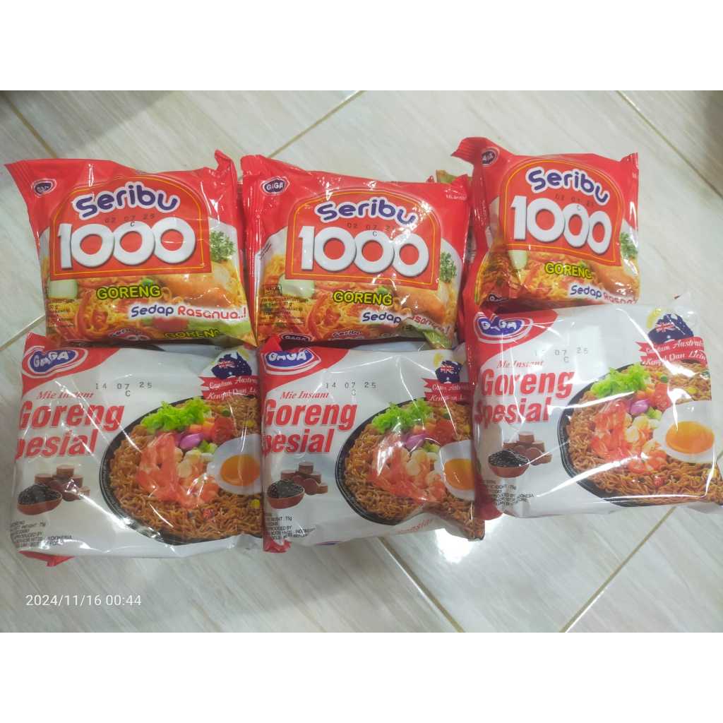 

Paket No 26 Isi 30 Bungkus : 15 Mie 1000 Seribu Goreng dan 15 Mie Goreng Spesial Harga Hemat