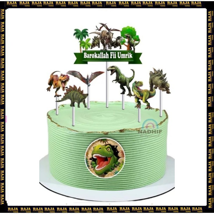 

Toper Cake/Toper Karakter/Toper Happy Birthday/Toper Ulang Tahun/Hiasan Kue Ulang Tahun/Toper Karakter DINOSAURUS/Toper Tusukan Murah