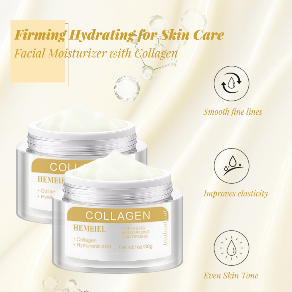 BPOM | Collagen Day Night Cream Moisturizing Brightening Skin Krim Kolagen Pelembab Pemutih Wajah