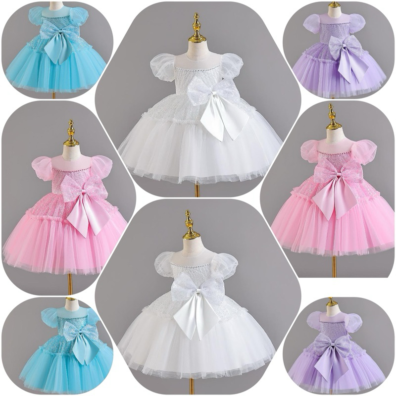 GAUN NATAL ANAK SULTAN SALJU SUPER KEMBANG DAN MEWAH 1-5TH / GAUN ULANG TAHUN PREMIUM