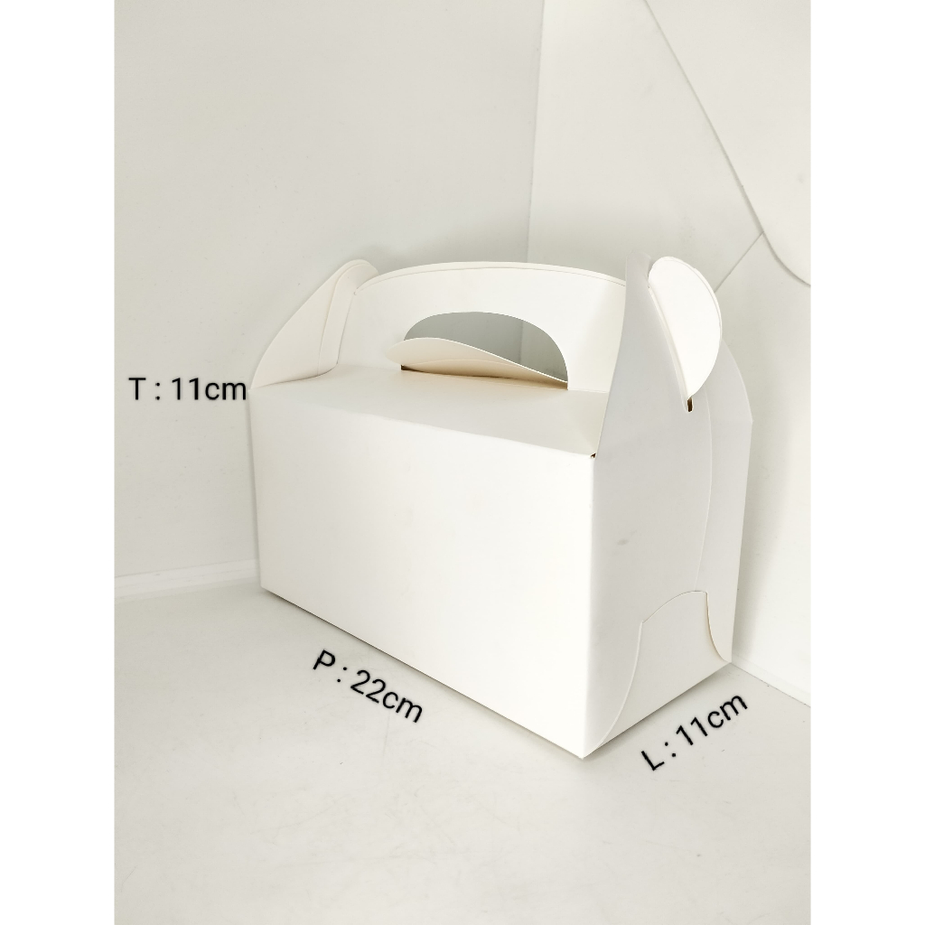 

10 PCS GABLE BOX IVORY 22X11X11 NON LAMINASI 250 GSM