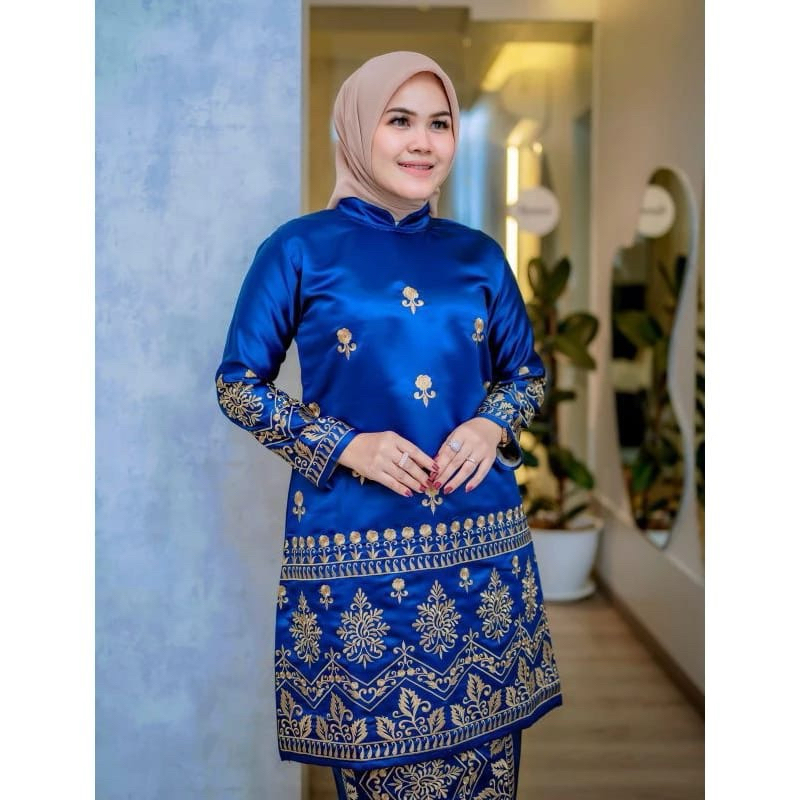 COD/Setelan Baju kurung bridal bordir/Baju Kurung melayu/baju kurung terbaru/baju kurung basiba