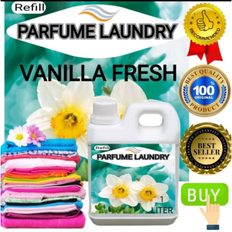 ( VANILLA FRESH ) Parfum Laundry 1 liter Parfum Baju pewangi pelicin setrika Hemat dan berkualitas G