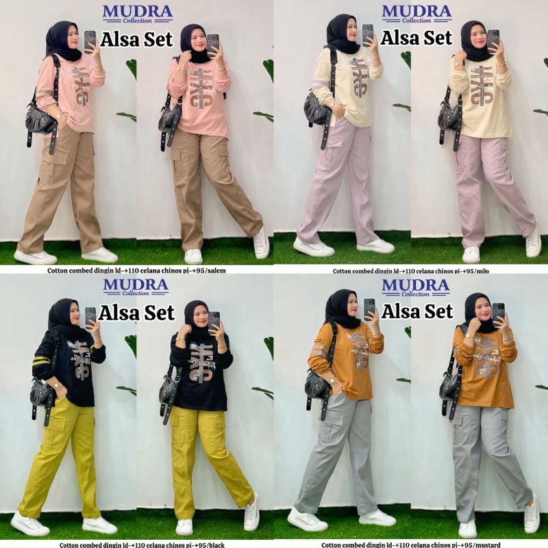 ALSA LAONA MERFIA LUCKY MOSEA LOUNA LIPANDA SETELAN CELANA CARGO ORI BY ATHAYA // SETELAN BAJU KAOS 