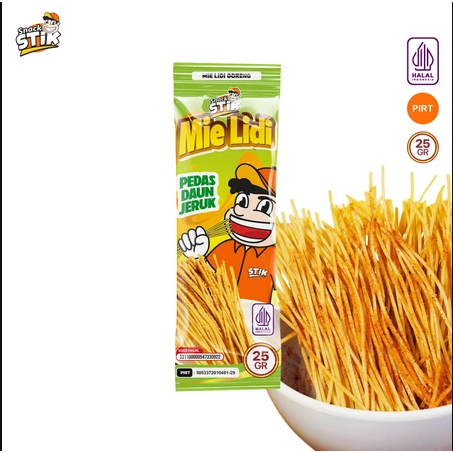 

Snack Stik Mie Lidi Pedas Daun Jeruk Cemilan 25gr