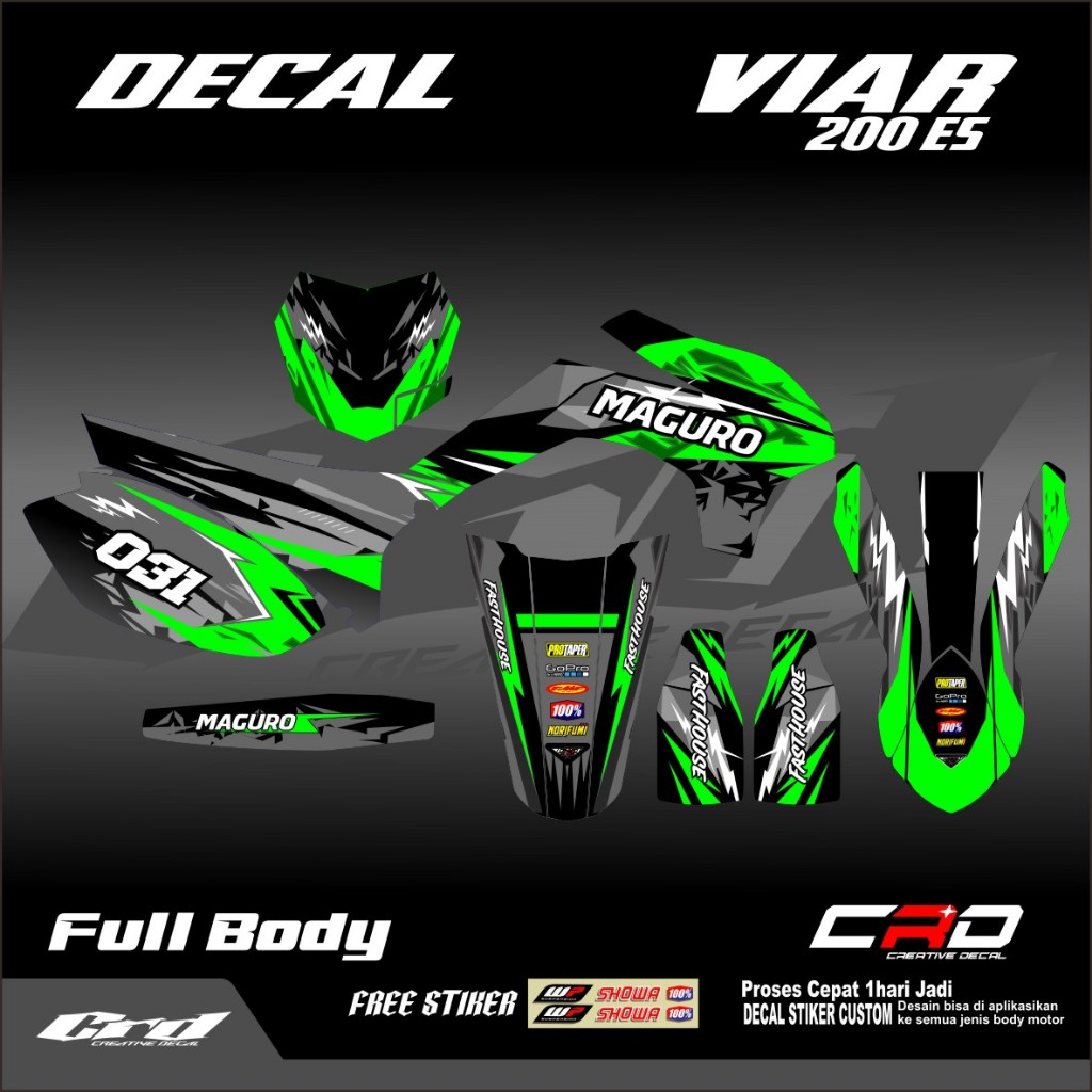 Decal Viar Cross-x 200es custom Decal Viar 200 es Decal viar free reques