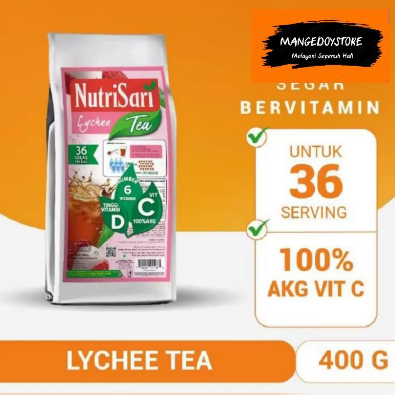 

NutriSari Lychee Tea Refill 400gr-Nutrisari leci 400gr -Teh Rasa Buah Leci