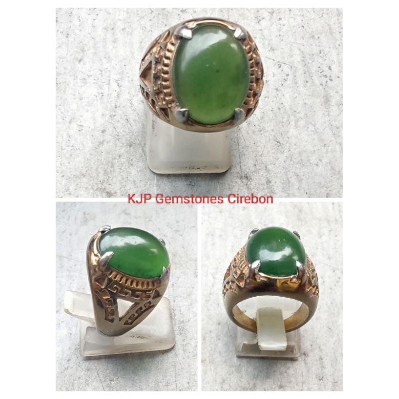 Batu Cincin Natural Serpentine /Giok Aceh