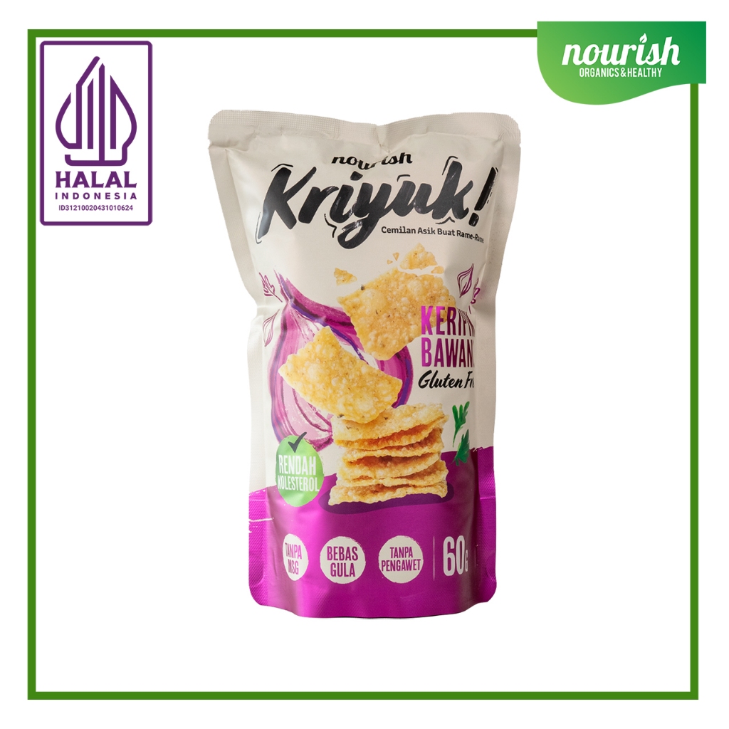 

KRIYUK! Keripik Bawang Gluten Free Rendah Kolesterol, NO MSG 60gr