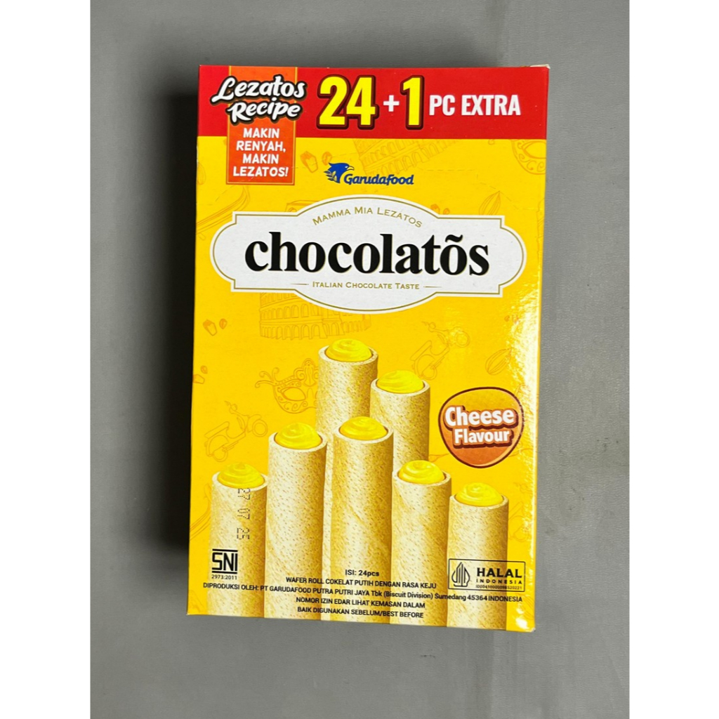 

Chocolatos Wafer Roll Rasa Keju - 24 + 1 PC Extra**