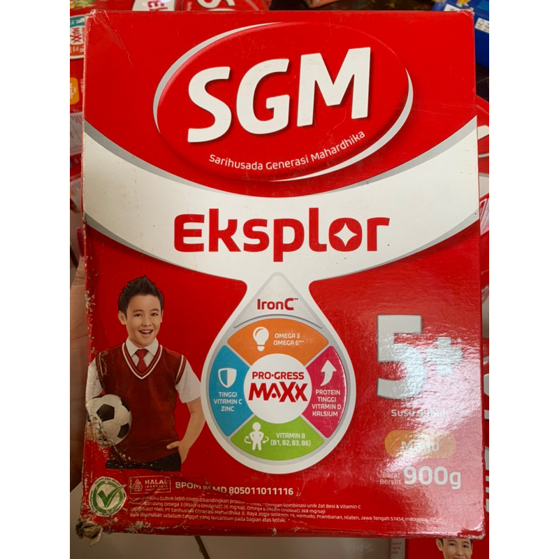 Susu (exp02.26 Minus Dus Penyok) SGM Eksplor 5+ Susu Bubuk Rasa Coklat 900gr