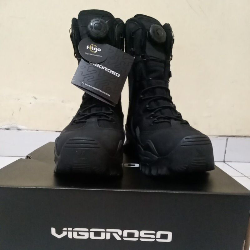 sepatu PDL Vigoroso Elite Boot tali putar asli pembagian TNI terbaru/sepatu PDL tali putar/sepatu PD