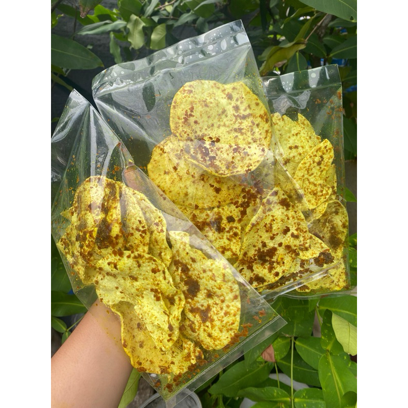 

KERUPUK OPAK KUNYIT KHAS SELATPANJANG 100% halal
