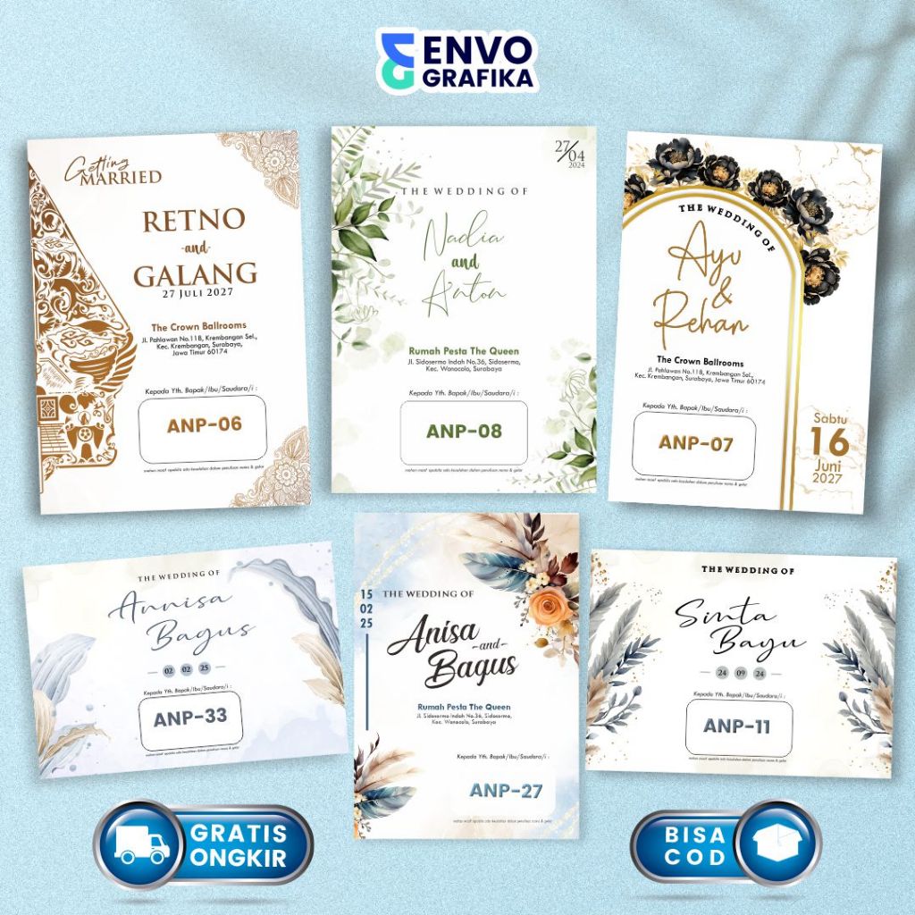 UNDANGAN PERNIKAHAN ELEGAN-UNDANGAN NIKAH MURAH-UNDANGAN RUSTIC TERMURAH