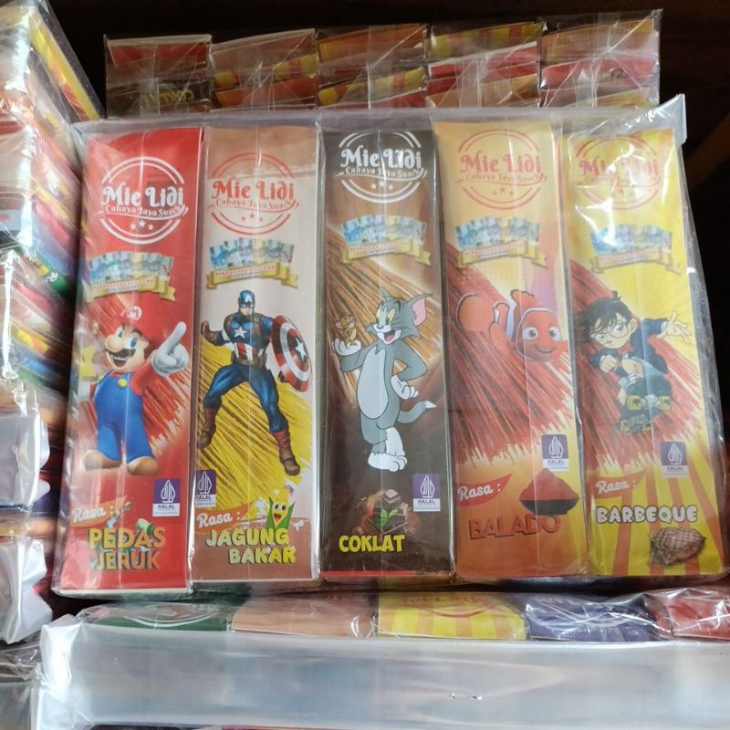 

Ready Medan, mi sapu lidi/mi lidi jadul/mie lidi( 1 pack isi 5pcs) mix rasa