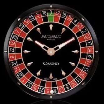Jam tangan Swiss Quartz JACOB & CO Astronomia Casino Roulette Table Leather strap Stainless steel