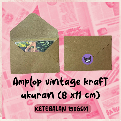 

SATUAN AMPLOP KRAFT (8CM X 11CM) PACKING PHOTOCARD PC AESTHETIC MURAH KPOP LOMOCARD AMAN TEBAL