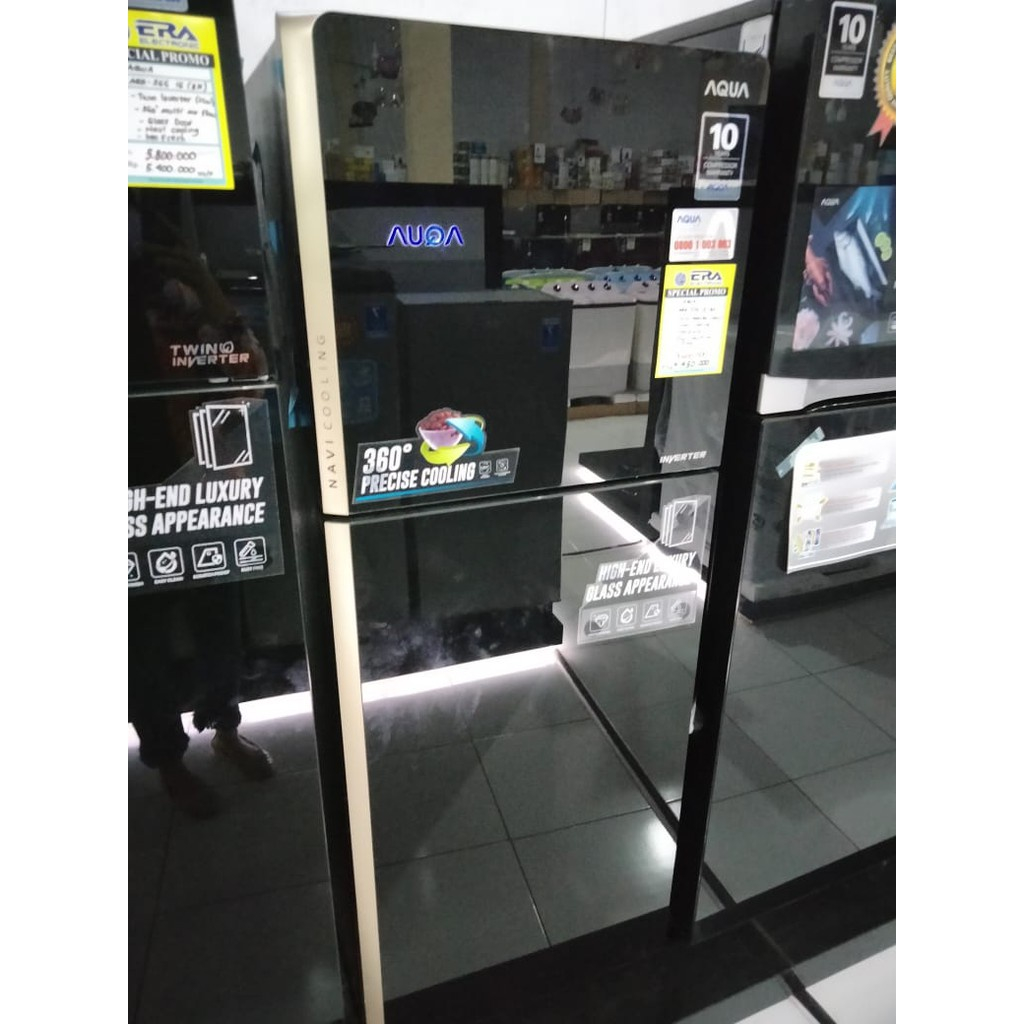 AQUA KULKAS INVERTER 2 PINTU AQR-305IG (BK) BATAM