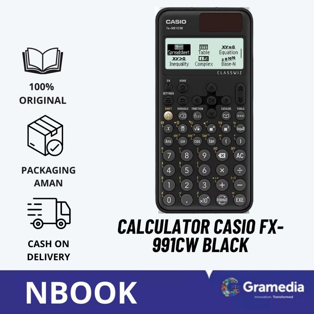 

Gramedia Bali Galeria-CALCULATOR CASIO FX-991CW BLACK