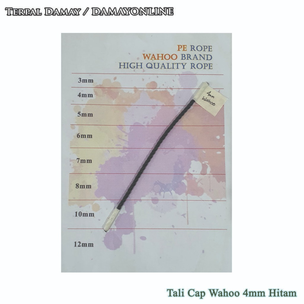 

Tali Tambang Cap Wahoo 4mm Hitam / Meter ( Harga Per Meter )