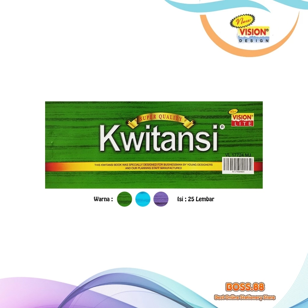 

RECEIPT / KWITANSI VISION LITE KECIL VL-17724-MJ (1 PCS)