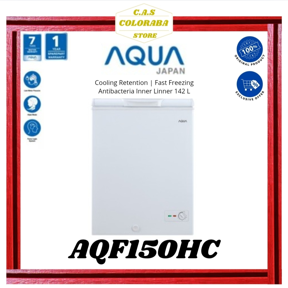 CHEST FREEZER AQUA AQF150HC FREEZER BOX 142L ANTIBACTERIAL AQF-150 AQF150