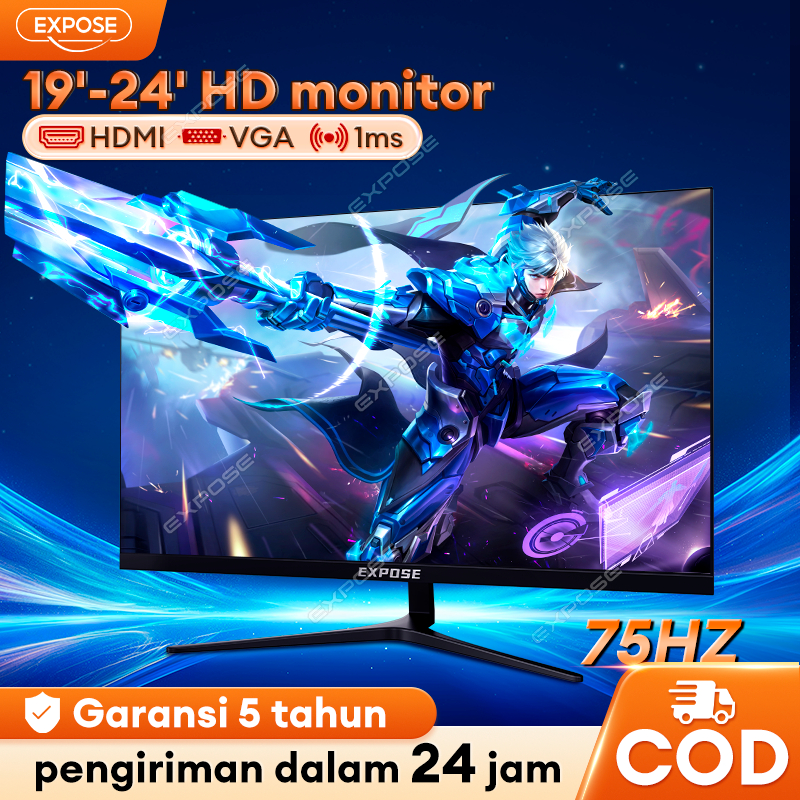Gaming Monitor 24 Inch Monitor Pc 4K 75Hz  Expose Monitor Gaming 24 inch With LED Ips Ps4 Ps5 Xbox