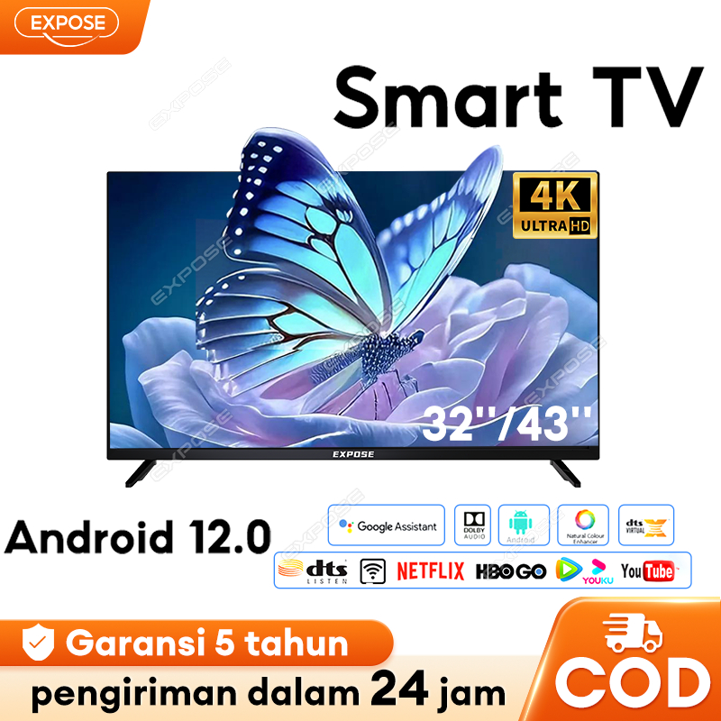 Smart TV 32 inch Android TV murah 43 inch Android 12.0 LED Digital TV With Netflix/YouTube/Google