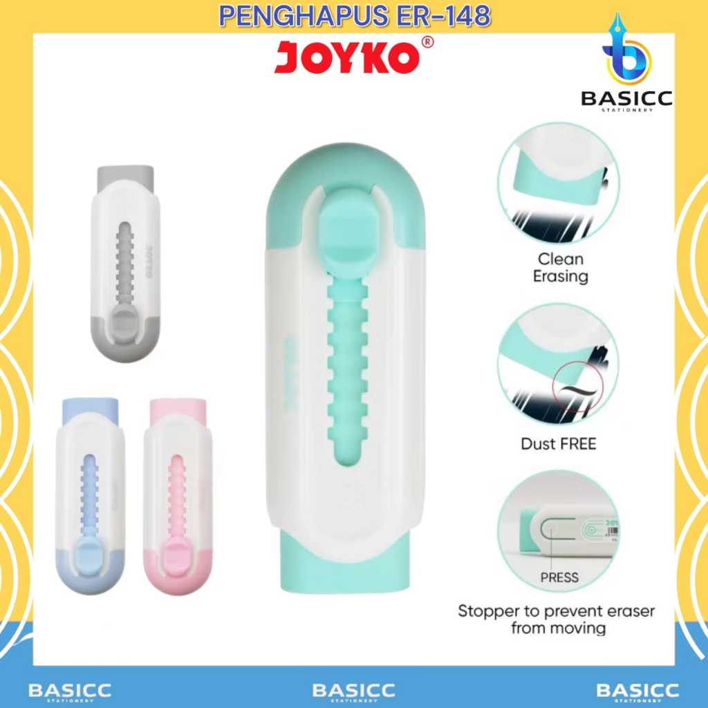 

Joyko Penghapus Sliding Eraser ER-148 Pastel Color | @ 1 Pcs