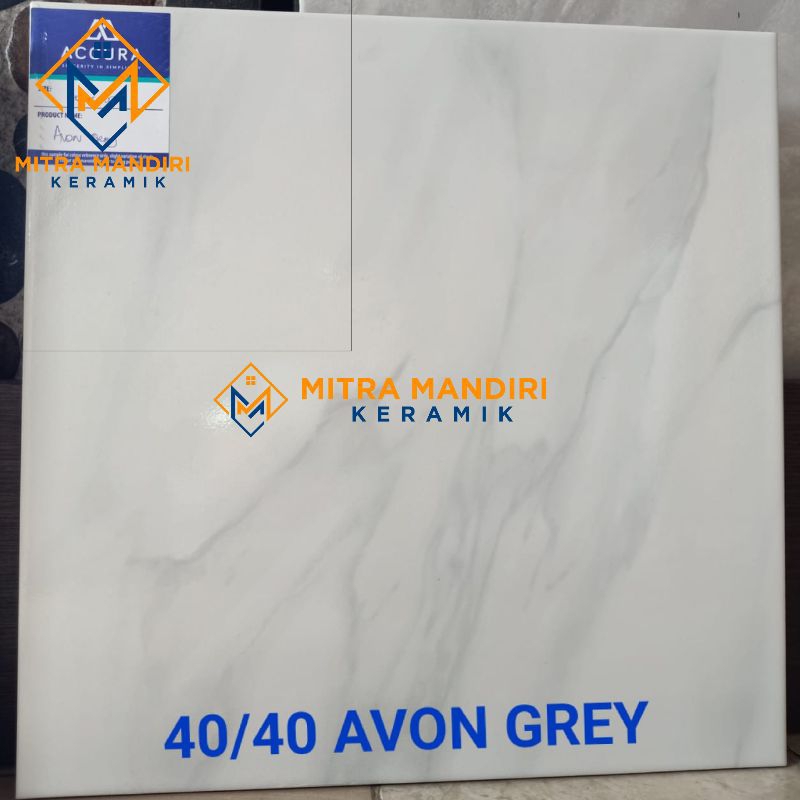 Keramik Lantai 40x40 Avon Grey/Glossy/ 1 Dus