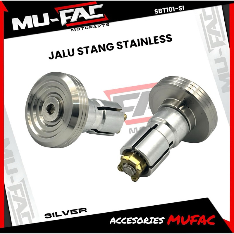 [OSO] JALU STANG MOTOR SPIRAL TITANIUM CHROME SILVER FULL CNC ORIGINAL STAINLEES STEEL 100% PROBOLT 