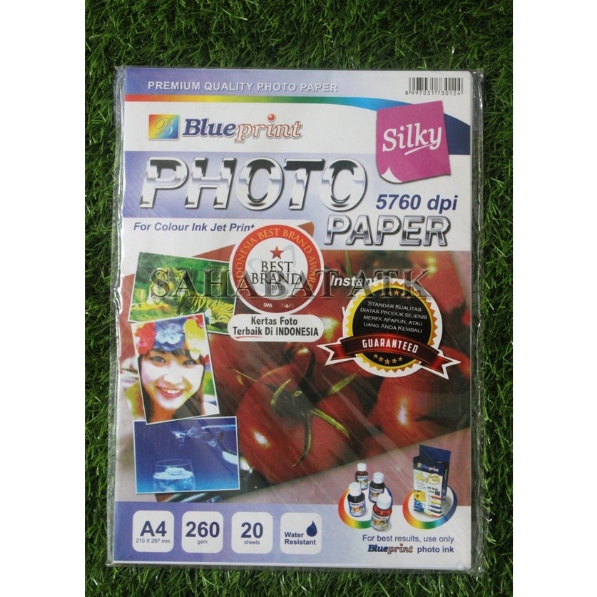 

5f Ready Stok BLUEPRINT PHOTO PAPER SILKY A4 26 GSM KERTAS FOTO MURAH I35