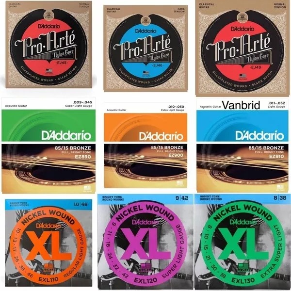 senar gitar akustik, klasik nylon 1set