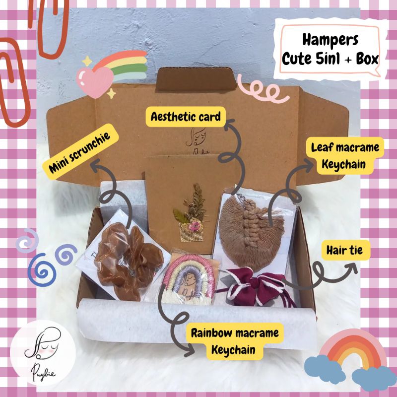 

Hampers / gift box cute 5in1 / kado hadiah ultah birthday, graduation, wedding, farewell