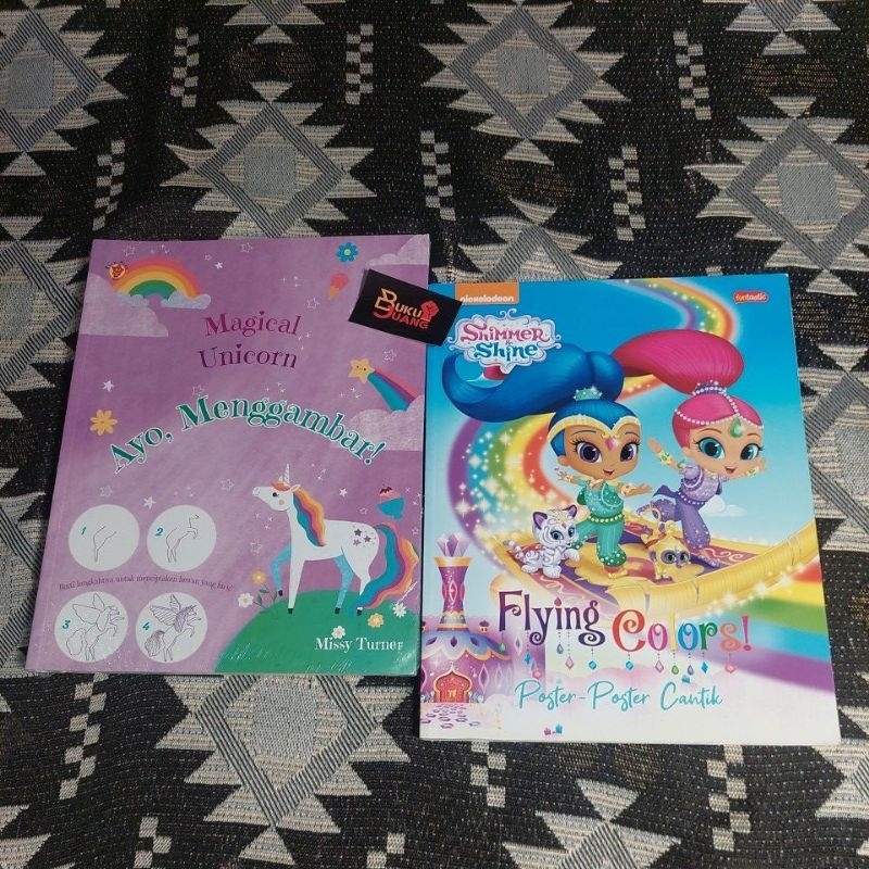 BUKU ANAK SERI MENGGAMBAR & MEWARNAI - MAGICAL UNICORN/ FLYING COLORS(ORIGINAL 10.000%)