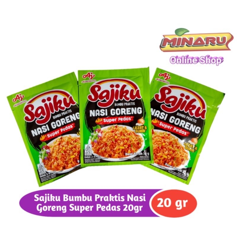

Sajiku Bumbu Nasi Goreng Super Pedas 20gr Sachet