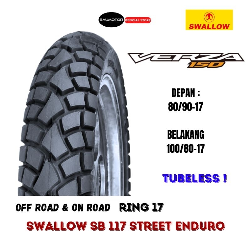 Swallow Ban luar Street Enduro SB117 Ban depan belakang Honda Verza