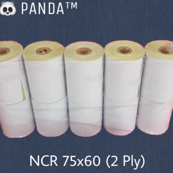 

Terbaru KERTAS NCR STRUK KASIR PANDA 75x6mm PAPER ROLL 2 Ply Isi 1 Roll J91
