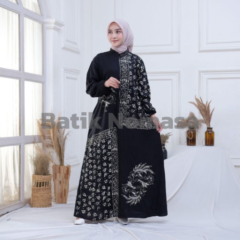 Gamis Rayon twill ori batik pekalongan