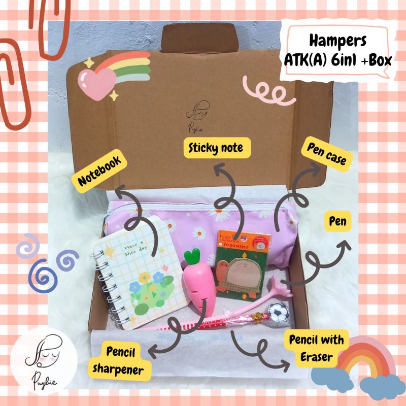 

Hampers / gift box ATK(A) 6in1 / kado hadiah ultah birthday, graduation, wedding, farewell