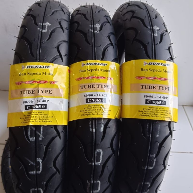 Ban Luar Dunlop 80/90 ring 14 ban motor matic tubetype ( tidak tubles)