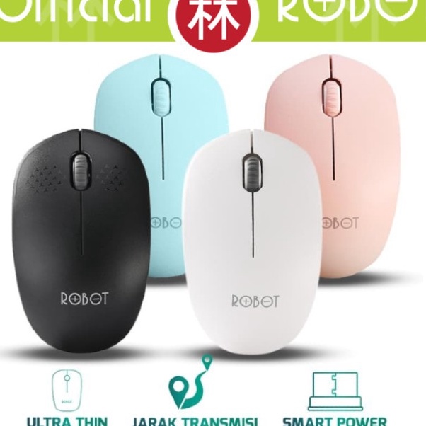 Hemat Robot M21S  M21 24G Wireless Optical Mouse Silent 16 DPI