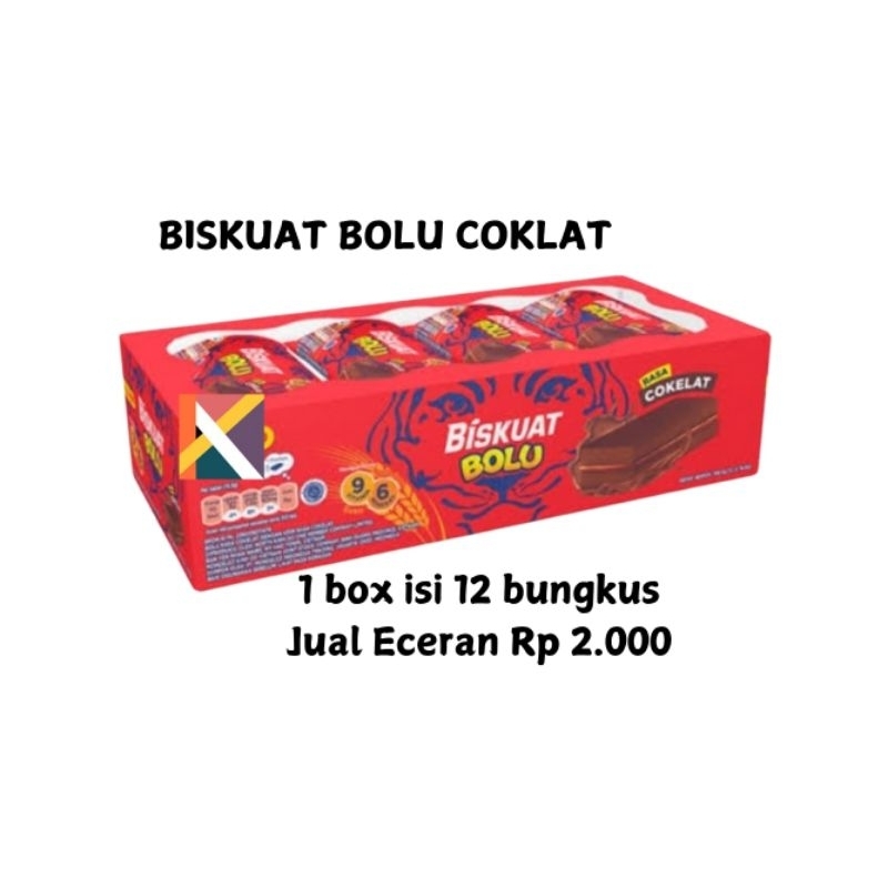 

Biskuat Bolu Coklat 16 gram 1 Box Isi 12 Bungkus